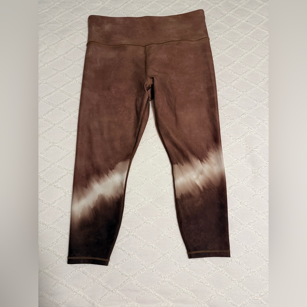 Athleta Elation Watercolor Stripe Tight Neutral Size XL Athletic Workout Yoga